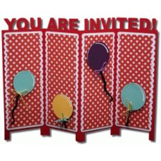 invited accordion stand card