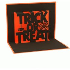 a2 halloween trick or treat pop up card