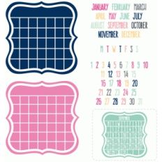build a calendar set - fancy label