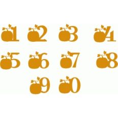 pumpkin alphabet - numbers