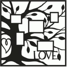 heart family tree placemat layout