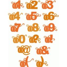 pumpkin block alphabet - numbers punctuation