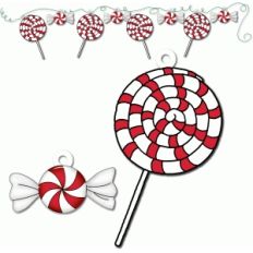 peppermint candies tags/ornaments/bunting - pnc