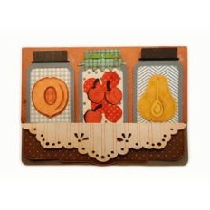 mini mason jar trio “preserving memories” 5x7 card