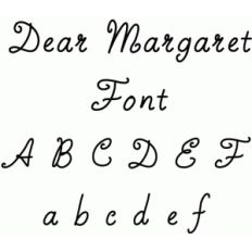 dear margaret font