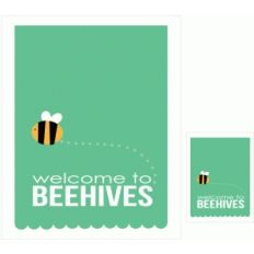 welcome to beehives print and cut quote card