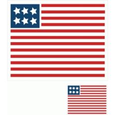 american flag traditional print and cut quote card