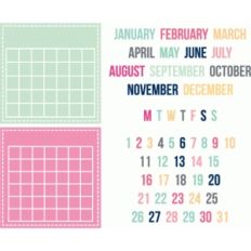 stitched square build a calendar set
