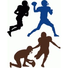 football player silhouettes
