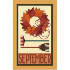 september calendar graphica quilt panel