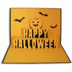 happy halloween pop-up card