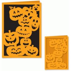 toppling pumpkins folded card 5 x 7