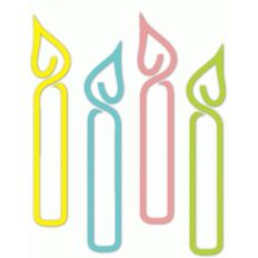 outline birthday candles