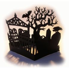 halloween cemetery card