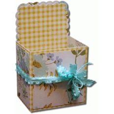 3d square scallop label decorative gift box
