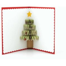 3d accordion christmas tree card