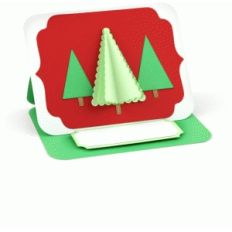 a2 christmas tree easel card