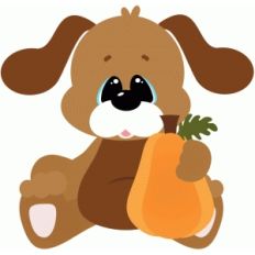 fall puppy sitting w pumpkin
