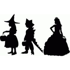trick or treater silhouettes