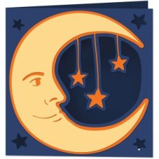 moon and stars card