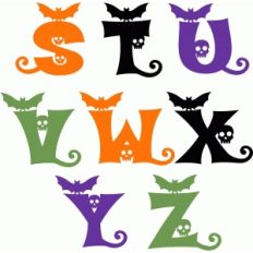 halloween alphabet s-z