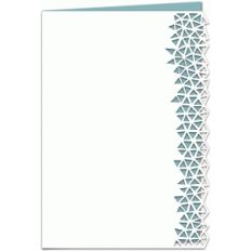 geometric triangle lace edged 7x5 card