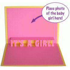 it's a girl! pop-up card