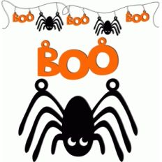 spider boo halloween bunting