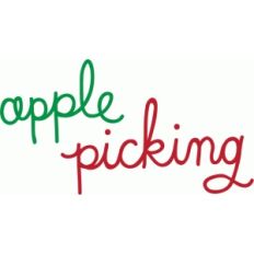 apple picking word art