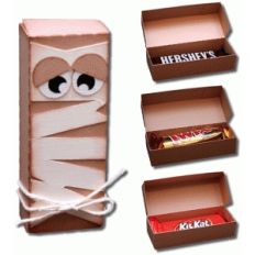 3d mummy snack size candy bar box