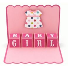a2 baby girl blocks pop up card