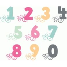 fancy swirl monogram numbers