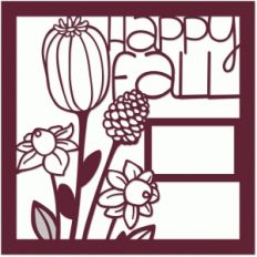happy fall 12x12 page frame