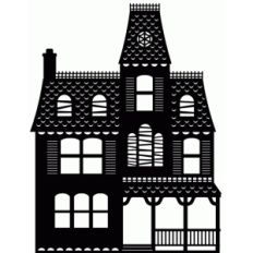 haunted house 1 piece silhouette