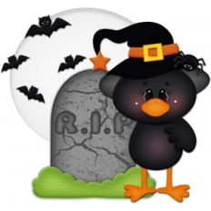 halloween crow at grave pnc