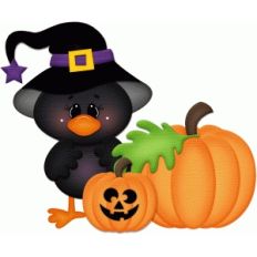 halloween crow w pumpkins pnc