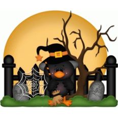 halloween crow at graveyard pnc