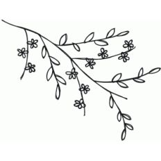 floral vine sketch