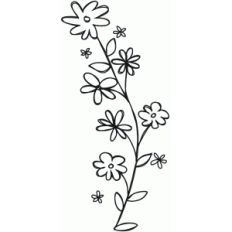 flower vine sketch