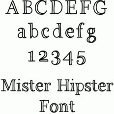 mister hipster font