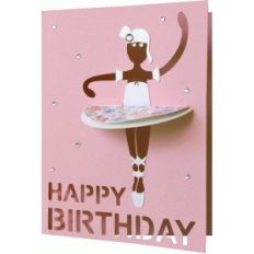 a2 happy birthday ballerina card