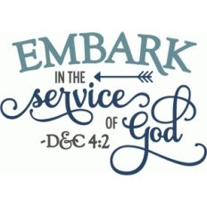 embark in the service of god (no frame) - phrase