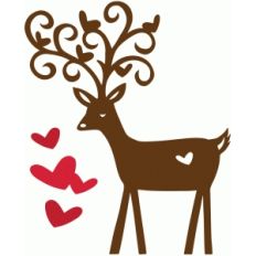 sweet deer with hearts