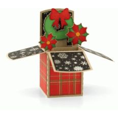a2 wreath christmas box card
