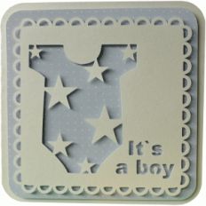 5x5 baby boy layer card
