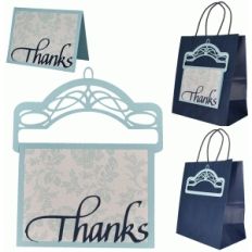 gift bag hanger with thanks card
