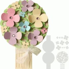 bouquet of flowers shape layer card