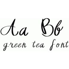 green tea font
