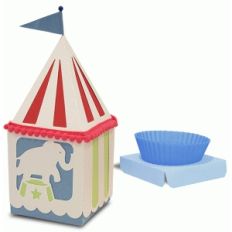 peaked roof cup cake elephant box