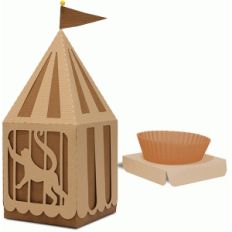 peaked roof cup cake monkey box